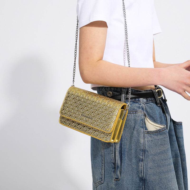 Luxury Women's Chain Embossed Square flap Shoulder Bag for women - EX-STOCK Canada