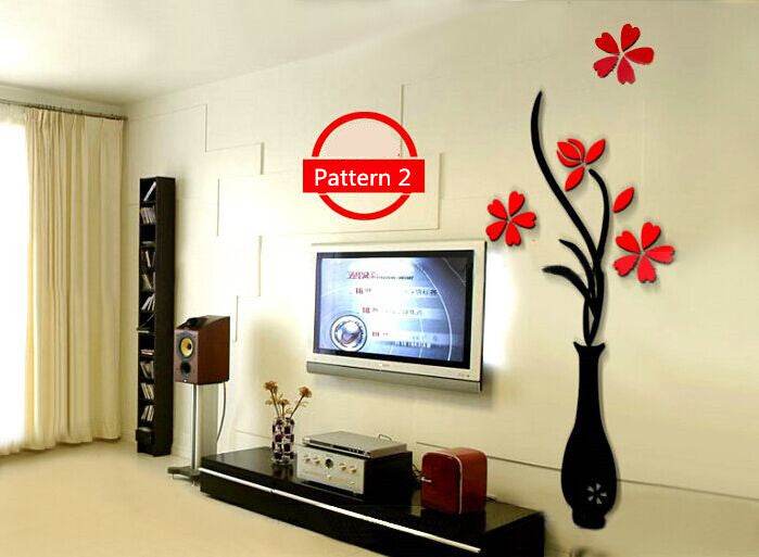 Creative vase acrylic 3D wall sticker Home Wall Decals - EX-STOCK Canada