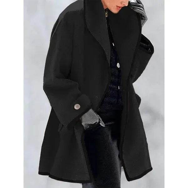 Winter Plain Hooded Cashmere coat for women - EX-STOCK Canada