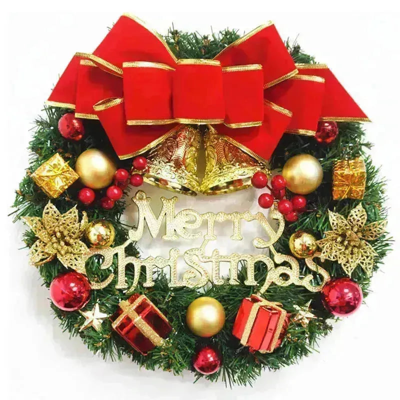 Couronne de Noël Clover Couronne naturelle Pine Decorative Christmas Garland avec gel