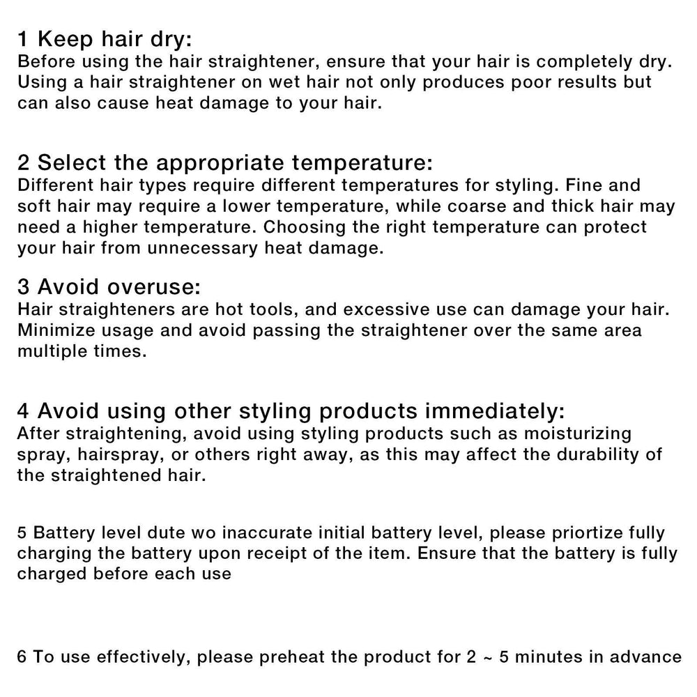 S7 Portable Cordless Hair Straightening Brush With LED Display - Lightweight Mini Negative Ion Hot Brush, USB Rechargeable Women's Travel Essentials Gift, Scald Protection - EX-STOCK Canada