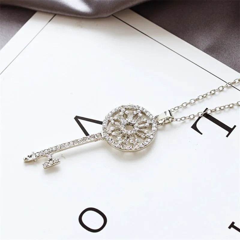 Diamond Garland Key Necklace For Women Reel Chain - EX-STOCK Canada