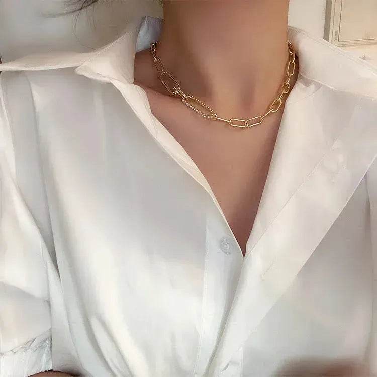 Cold Wind Zircon Gold Chain Necklace for women - EX-STOCK Canada