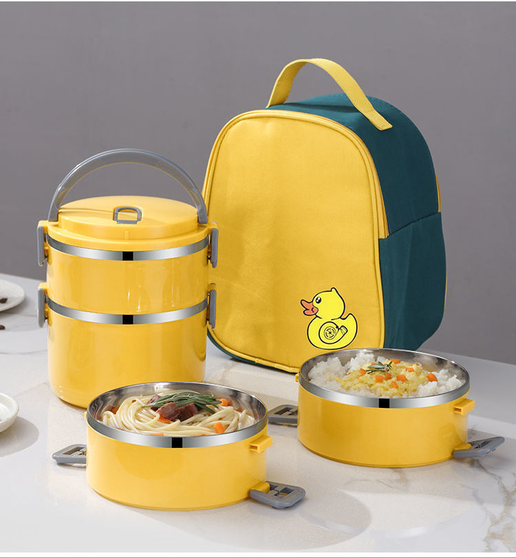 Sealed Insulated Lunch Box Bucket Office Worker Stainless Steel Lunch Box Microwave Oven With Lid Heated Bento Box Student Female EX-STOCK
