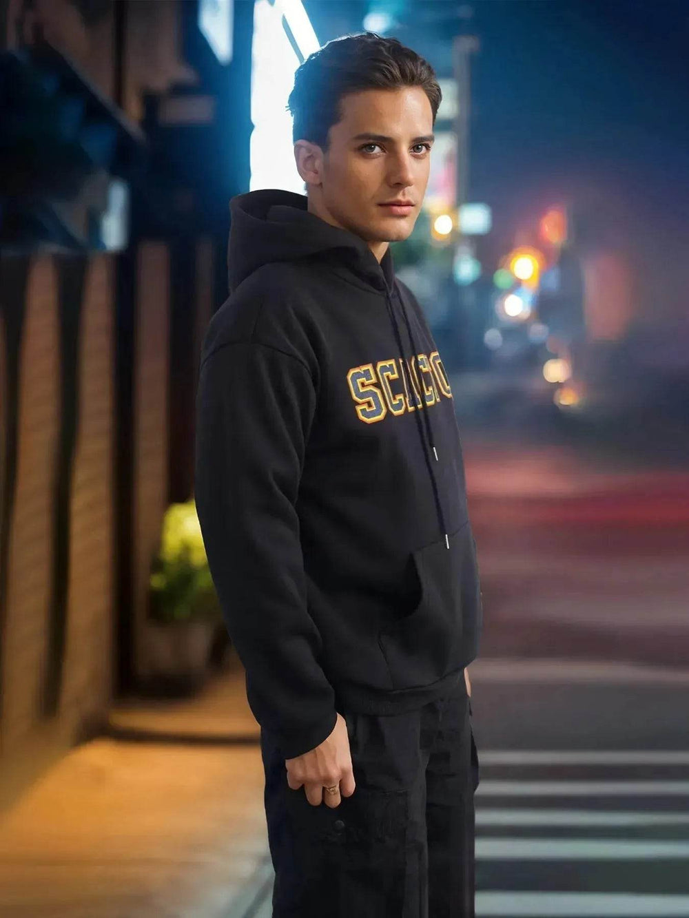 Fashionable Solid Color Long Sleeved Printed Unisex Hoodie - EX-STOCK Canada