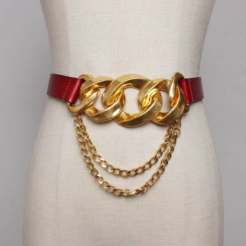 Street shot fashion metal chain link Waist Belt women - EX-STOCK Canada