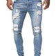 Slim fit Ripped Straight leg denim Jean Pant trousers for men - EX-STOCK Canada