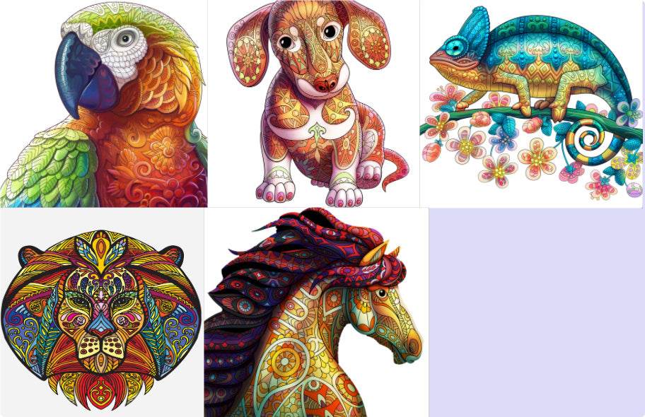 Each Piece Is Animal Shaped Christmas Gift Colorful Elephant Turtle Wooden Jigsaw Puzzles - EX-STOCK Canada