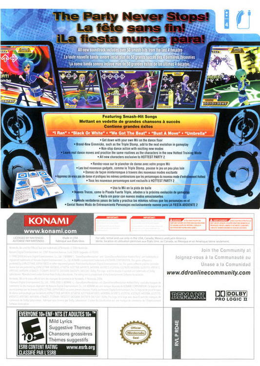 Dance Dance Revolution - Hottest Party 2 (Dance Mat not includes)
