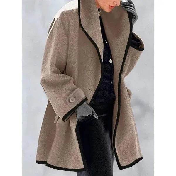 Winter Plain Hooded Cashmere coat for women - EX-STOCK Canada