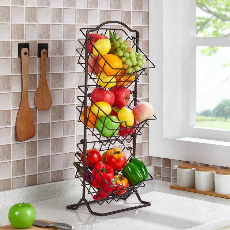 Simple Multi-layer Iron Shelf Iron Can Be Shaken Storage Shelf Kitchen Organizer - EX-STOCK Canada