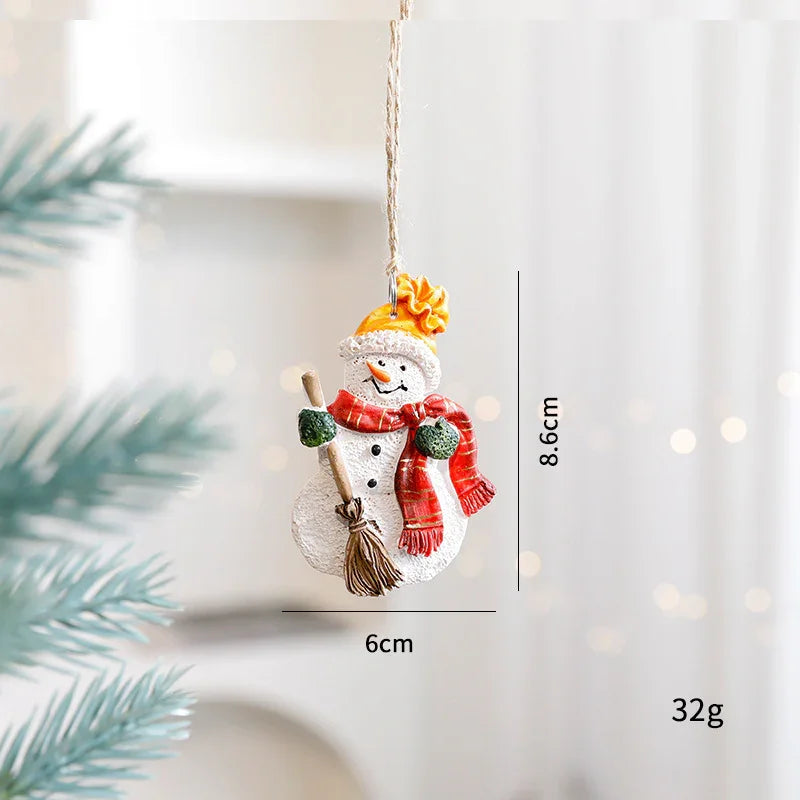 Christmas Decorations Elderly Snowman Gingerbread Man Small Pendant EX-STOCK Canada
