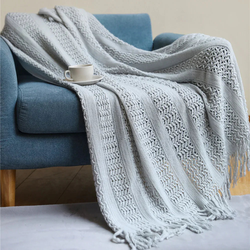 Nordic Sofa Blanket Cover Blanket Knitted Blanket Homestay Hotel Throw Blanket EX-STOCK Canada