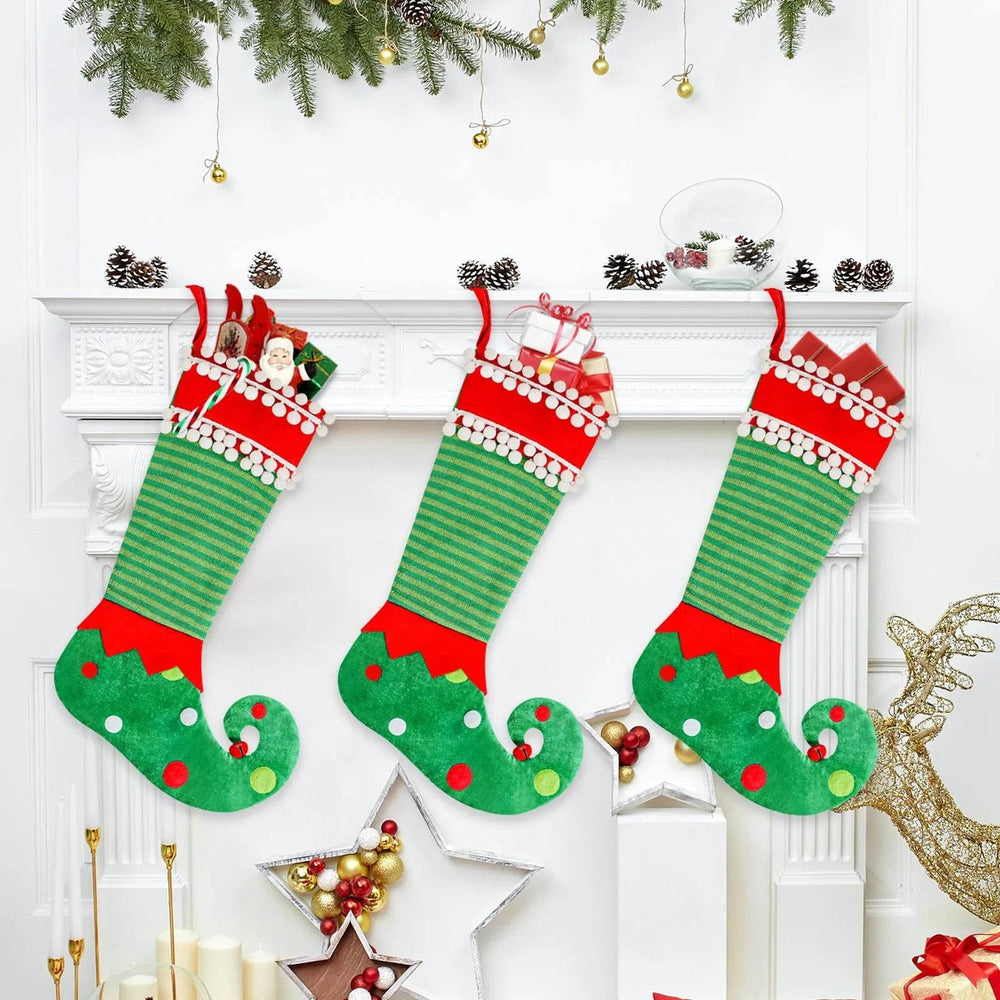 Fashion Simple Christmas Stockings Christmas Elf Decoration - EX-STOCK Canada