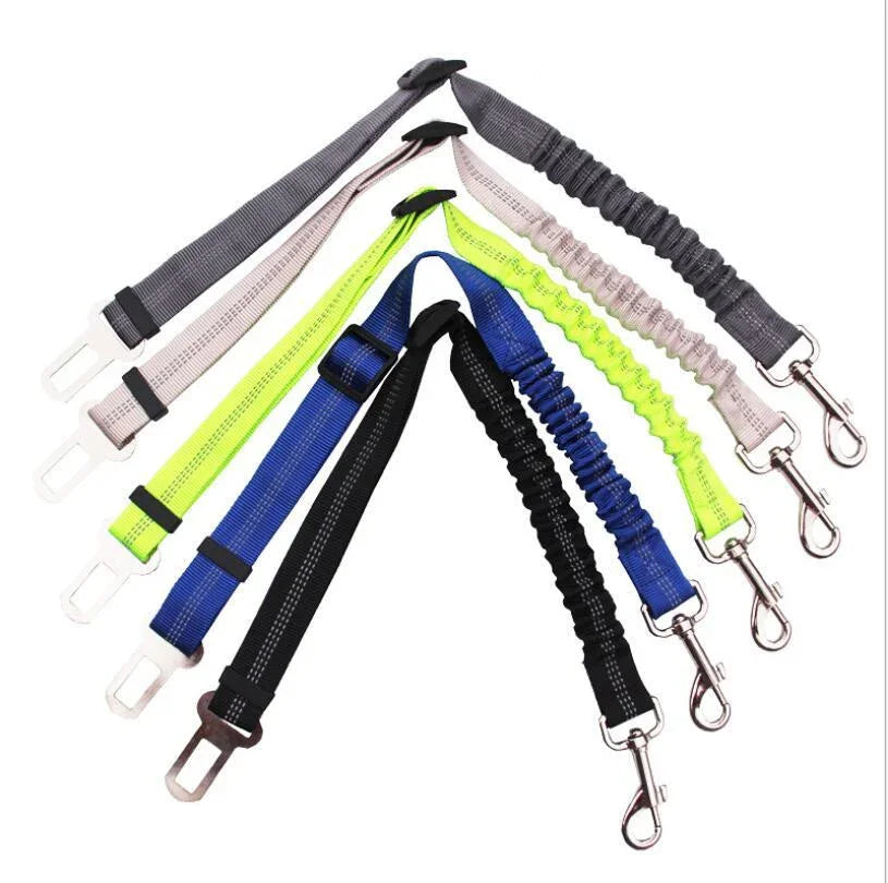 Adjustable Dog Seat Belt Dog Car Seatbelt Harness Leads Elastic Reflective Safety Rope EX-STOCK Canada