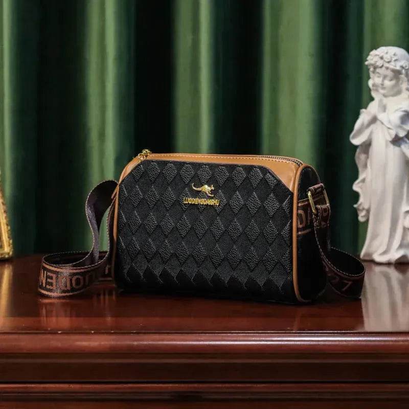 Women's Rhombus Leather Fashion Shoulder Messenger crossbody Bag - EX-STOCK Canada