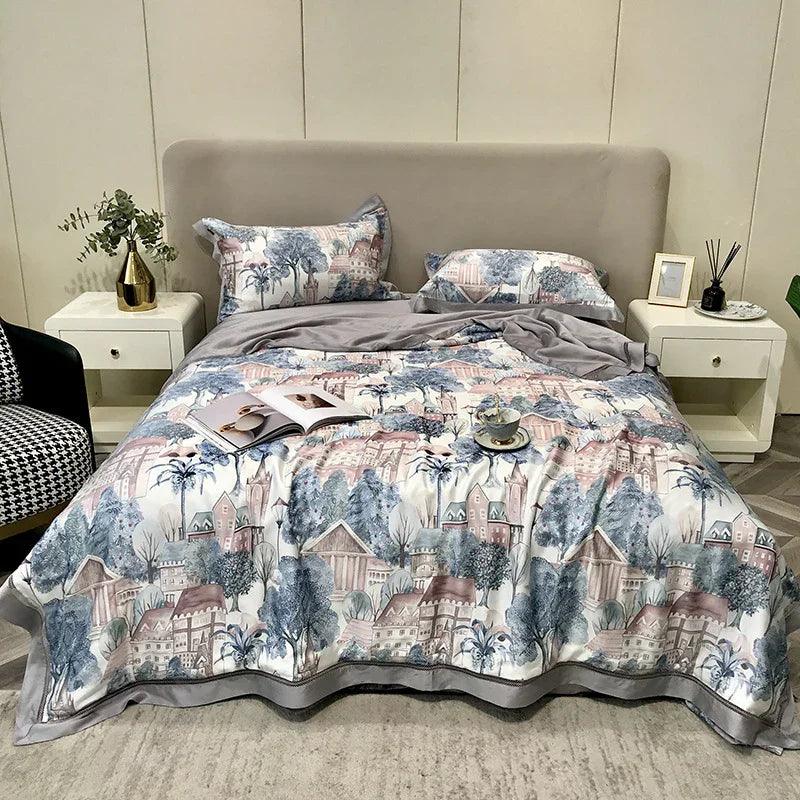 High-end Tencel Summer Cooling Duvet Four-piece Set EX-STOCK Canada