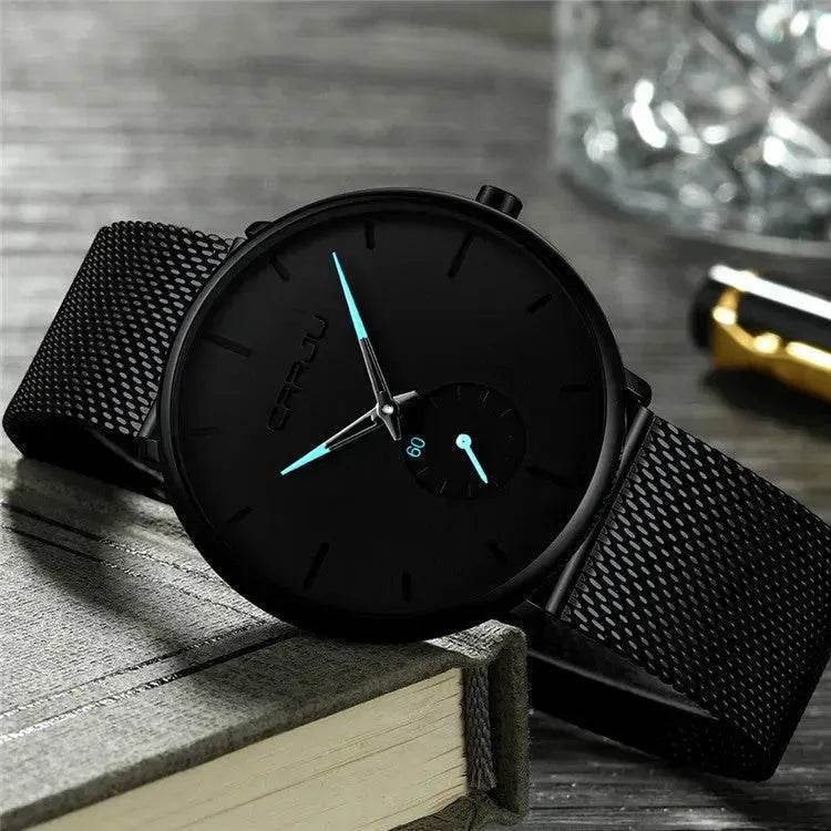 Simple ultra-thin watch round mesh belt watch - EX-STOCK Canada