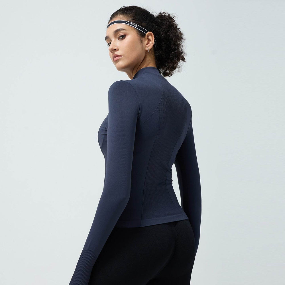 Long Sleeve Workout top for women Slim fit Athletics Sport Zip up Gym top - EX-STOCK Canada