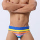 Multi-color Stripe Fashion Trendy Print Holiday Briefs men underwear - EX-STOCK Canada