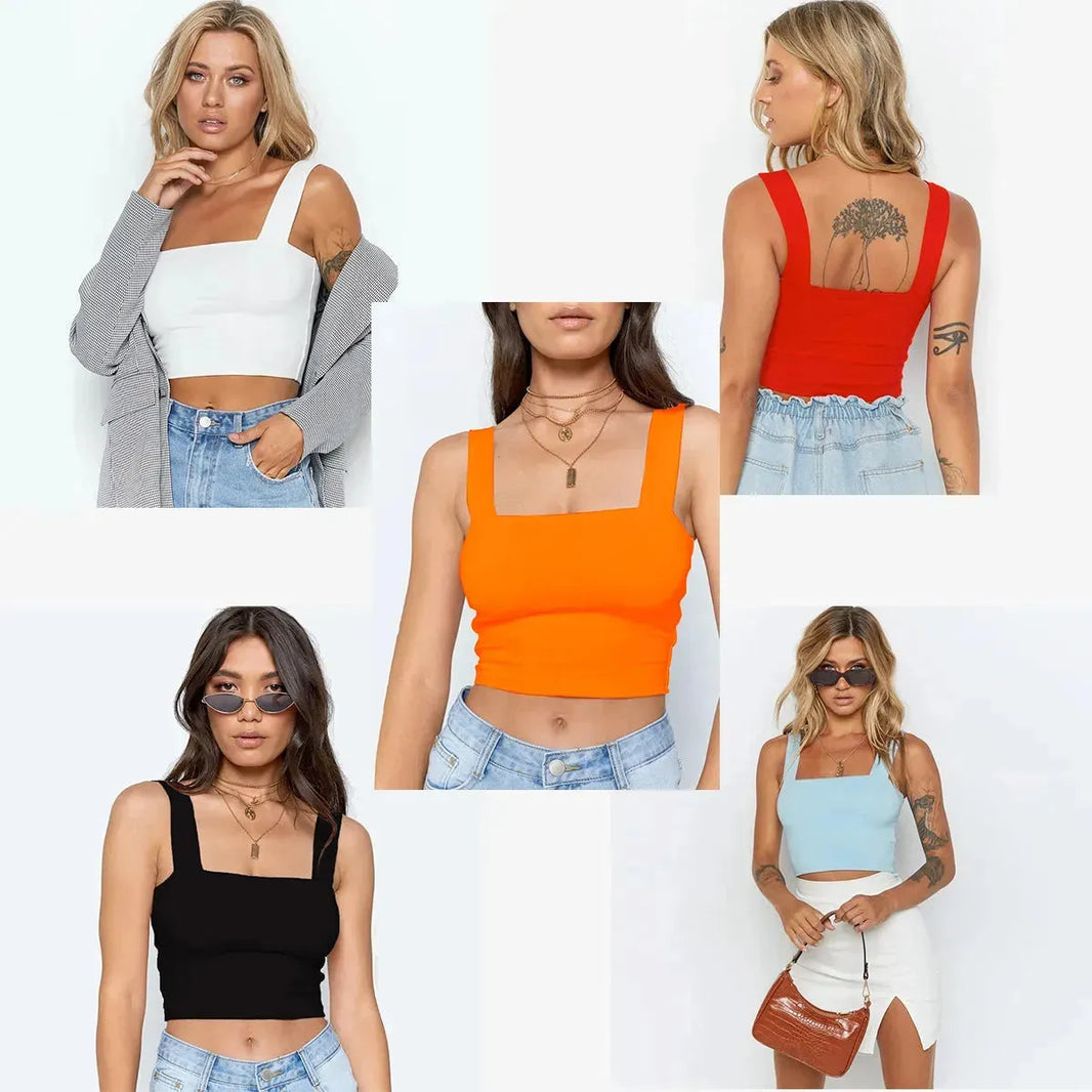Summer New Fashion Women Crop Top Sexy Sleeveless Tank Tops - EX-STOCK CANADA