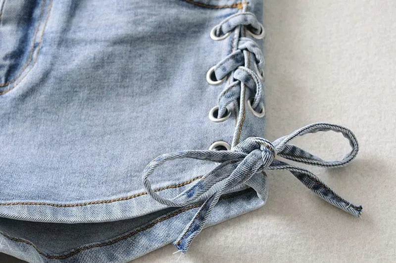 Fashionable And Personalized Bow Denim Shorts For Women - EX-STOCK Canada