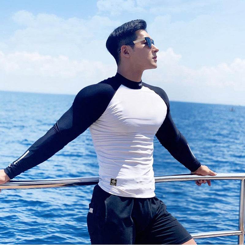 Muscle fit Long sleeve Gym shirt Sports Leisure Top for men - EX-STOCK Canada