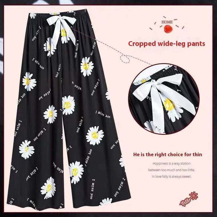 Cotton Silk Pajama Lounge trouser Pants Summer Women - EX-STOCK Canada