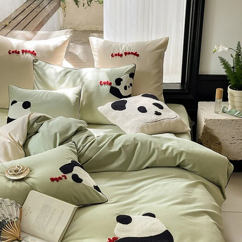 Cartoon Cute Style Cotton Sanding Duvet Cover Bed Sheet Bedding EX-STOCK Canada