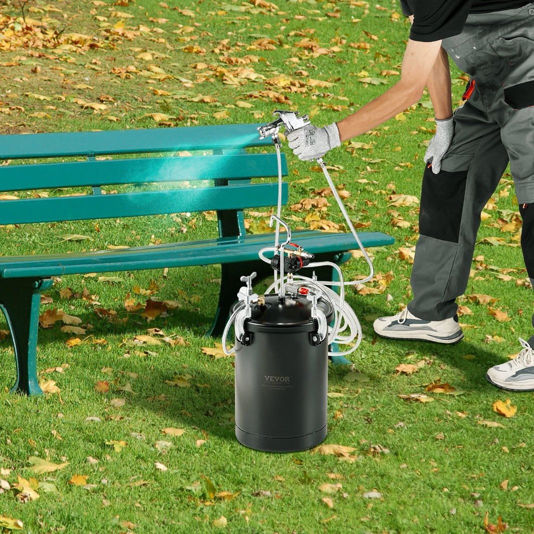 Spray Paint Pressure Pot Tank 15L 3.75gal Spray Gun Hoses Pressure Gauge EX-STOCK