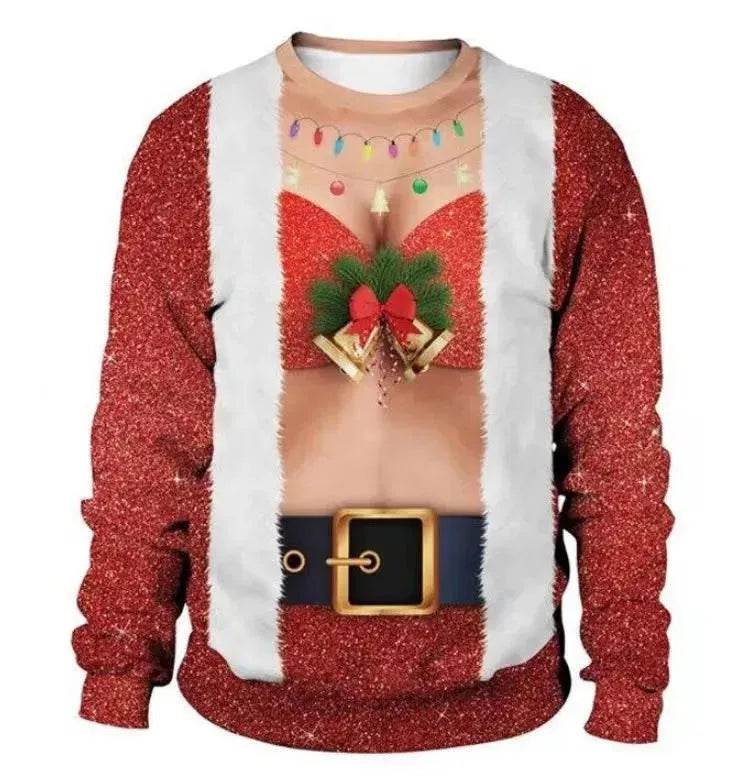 Men's Fashion 3D Digital Printed Round Neck Christmas Sweatshirt - EX-STOCK Canada