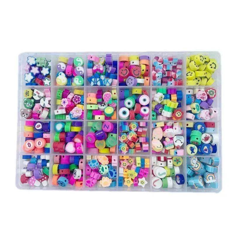 24 Grid 480 PCs Colorful Polymer Clay Beaded Set DIY Bracelet - EX-STOCK Canada