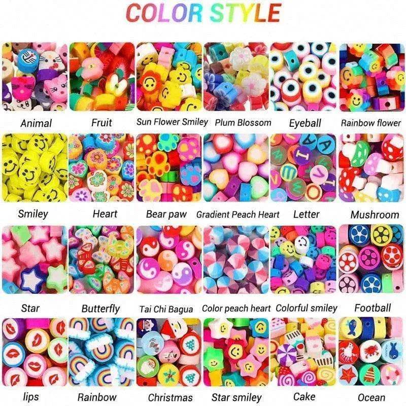 24 Grid 480 PCs Colorful Polymer Clay Beaded Set DIY Bracelet - EX-STOCK Canada