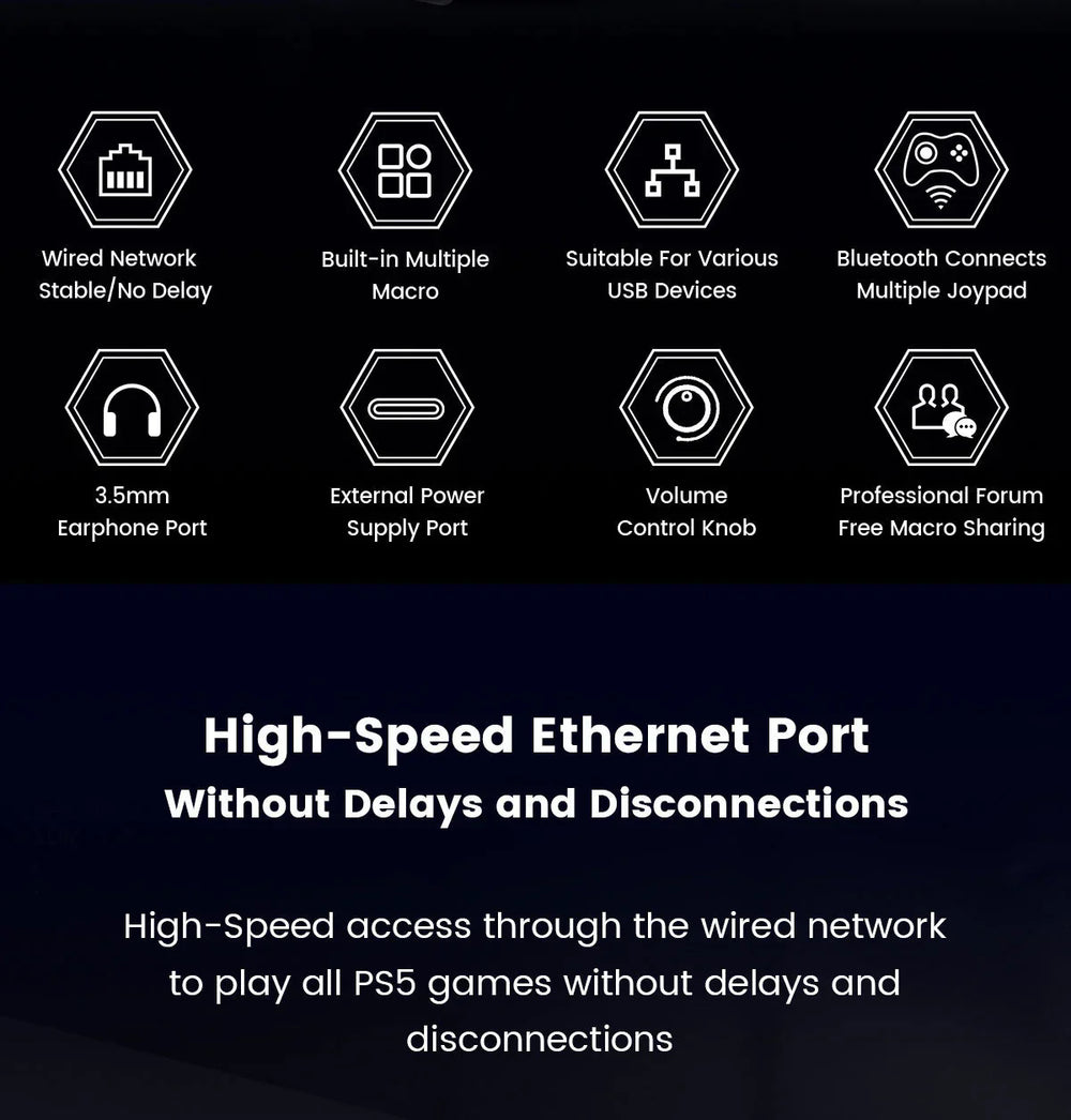 PS5 Game Keyboard Mouse Converter P5 Adapter Macro Custom Button EX-STOCK Canada