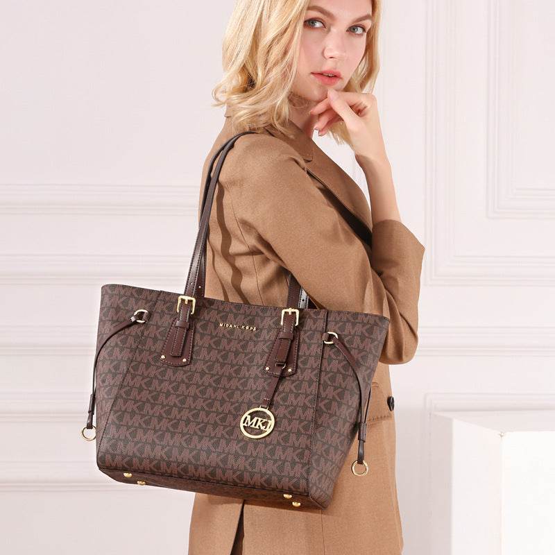 Big Retro Fashion Brown Leather bucket Bag - EX-STOCK Canada