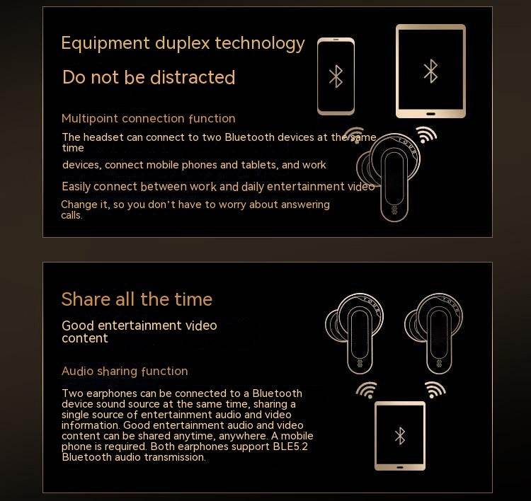 Smart Screen Noise-Cancelling Bluetooth earbuds True Wireless In-ear Headphone - EX-STOCK Canada