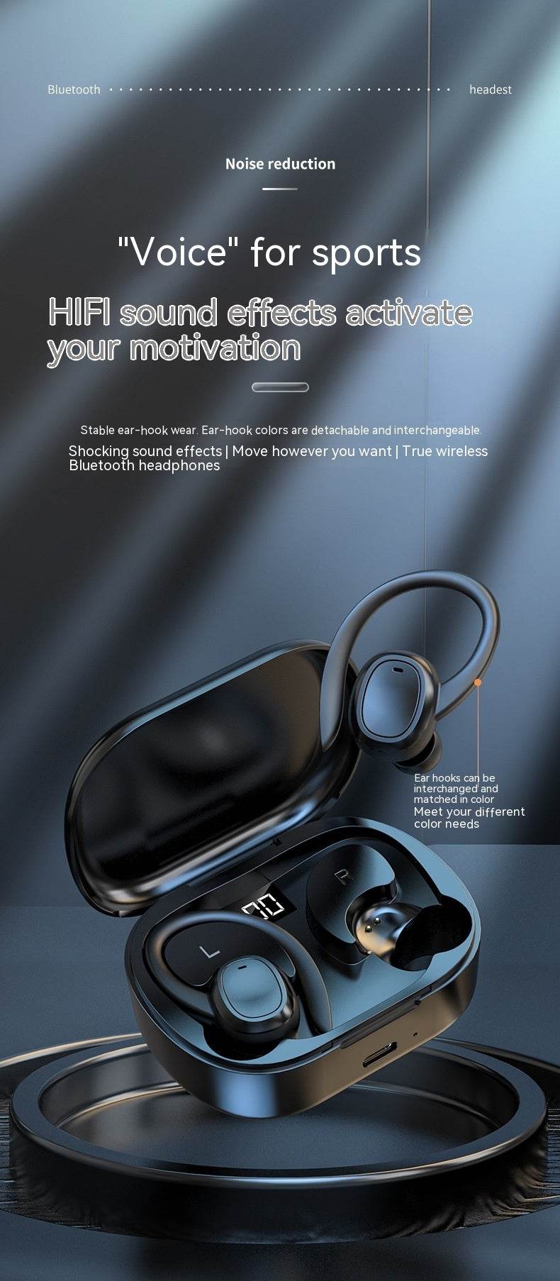 Wireless Sports Ear Hook Earphones - EX-STOCK Canada