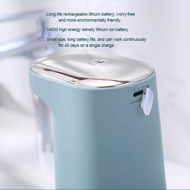 Blue electronic device with charging port on a white background