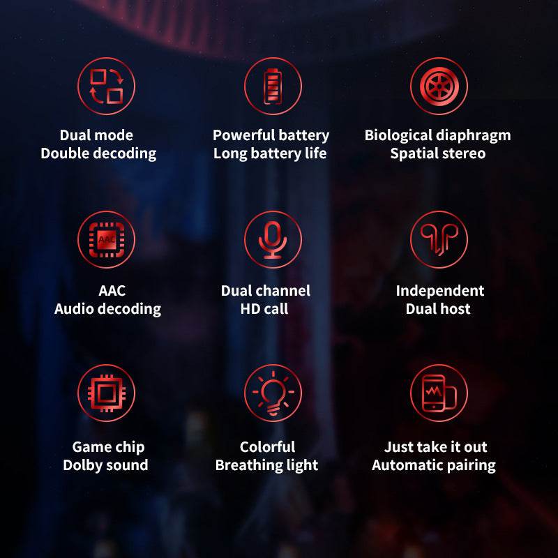 TWS Wireless Gaming Earbuds True Wireless Bluetooth earphone E-sports in-ear device low latency - EX-STOCK Canada