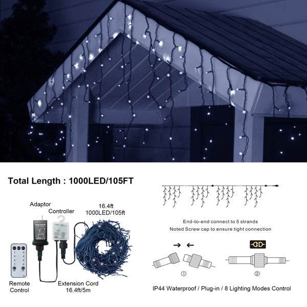 Ice Bar Lamp - Cold White - C-32-meter 1000 Lamp Decor string Lights - EX-STOCK Canada