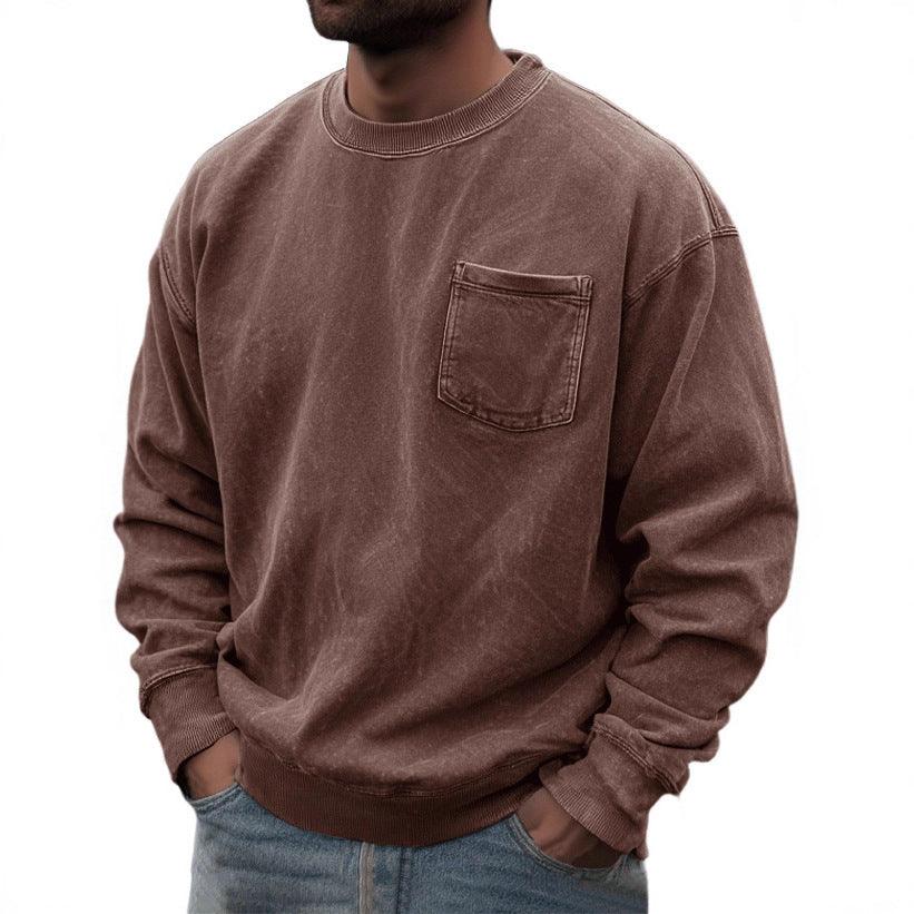 Pull-over pour homme à col rond et manches longuesEX-STOCK Canada