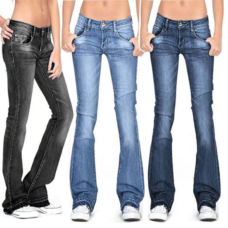 Women Bootcut Jeans Pant flared leg Trousers - EX-STOCK CANADA