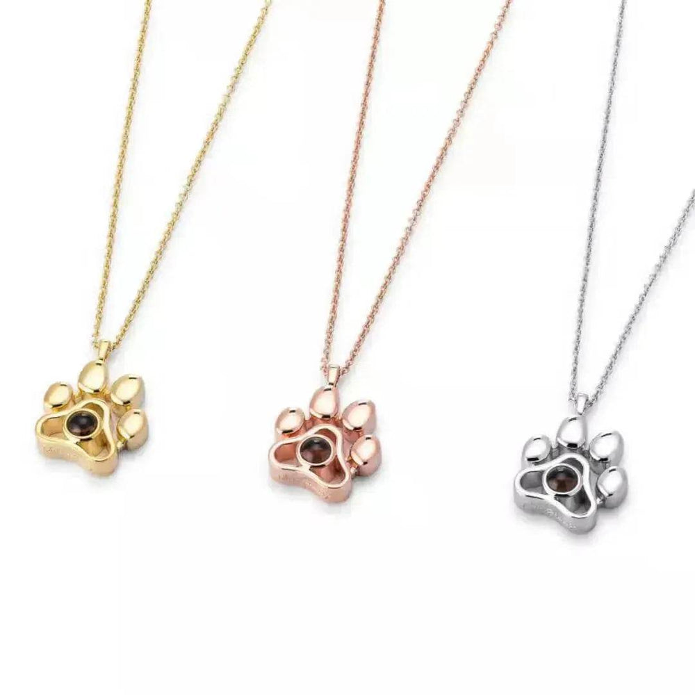 Cute Animal Dog Paw Personalized Custom Projection Necklace - EX-STOCK Canada