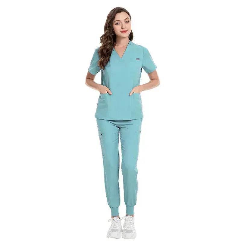 Hospital Nurses V-Neck Suit Work Uniform Workwear - EX-STOCK Canada