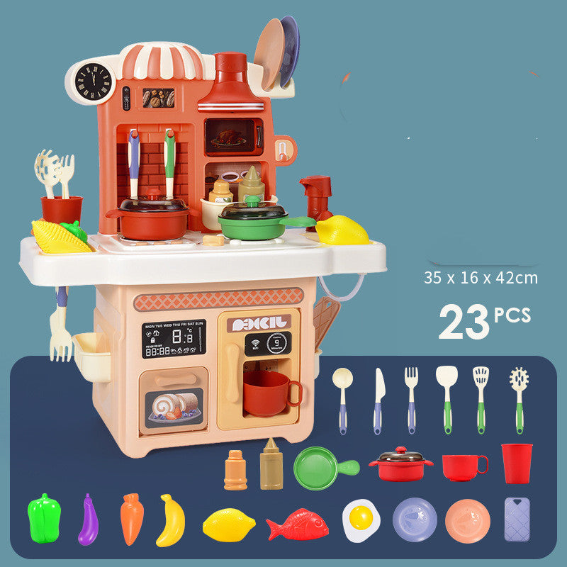 Children's Play House Tableware Table Light and Music Loop Water Cooking Girl Simulation Kitchen Toy Set EX-STOCK Canada