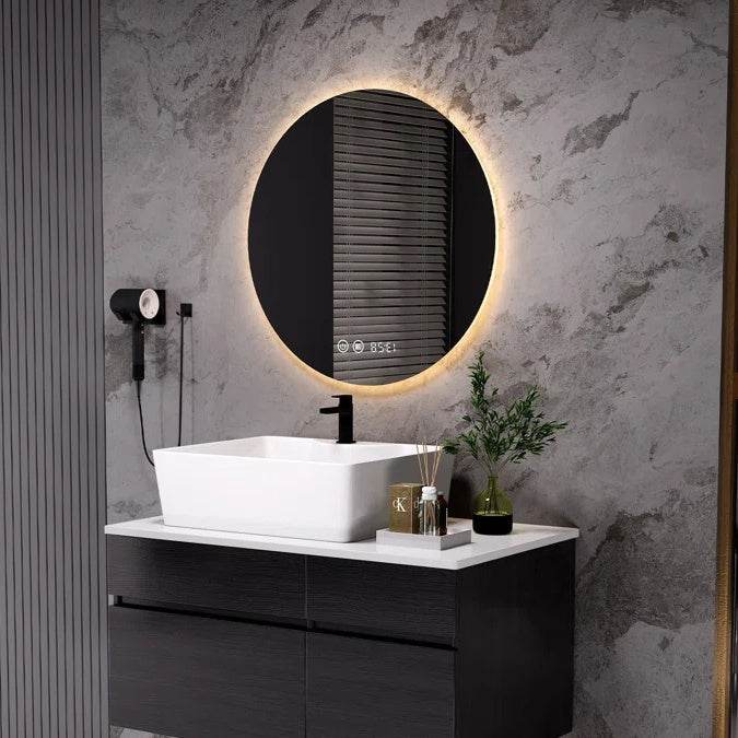 31.5 Inches Wall Mounted Single Bathroom Vanity With Engineered Stone Top - EX-STOCK Canada