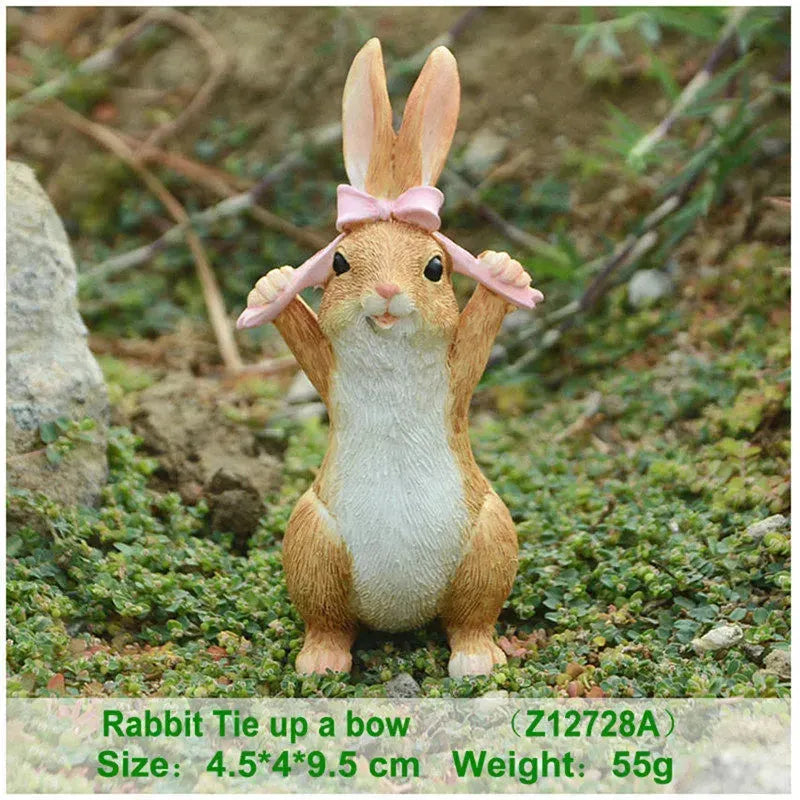 Creative Decorations Cute Bunny Resin Ornaments - EX-STOCK CANADA