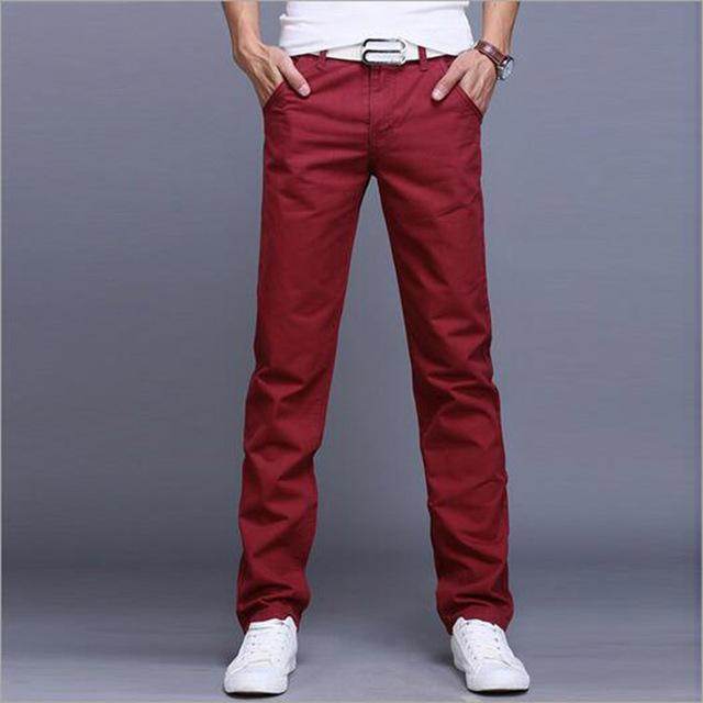 Slim fit straight leg Trouser Casual for Men's - EX-STOCK Canada