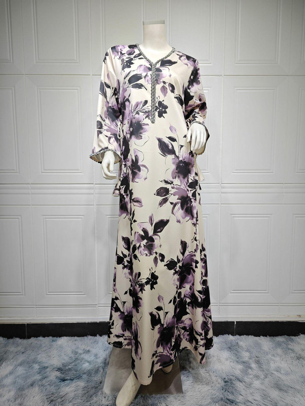 Muslim Arabic Dubai Printed Robe EX-STOCK Canada