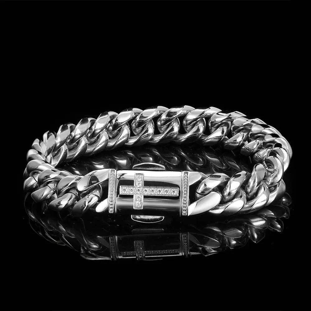Stainless Steel Cuban Link Chain Personality Bracelet - EX-STOCK Canada